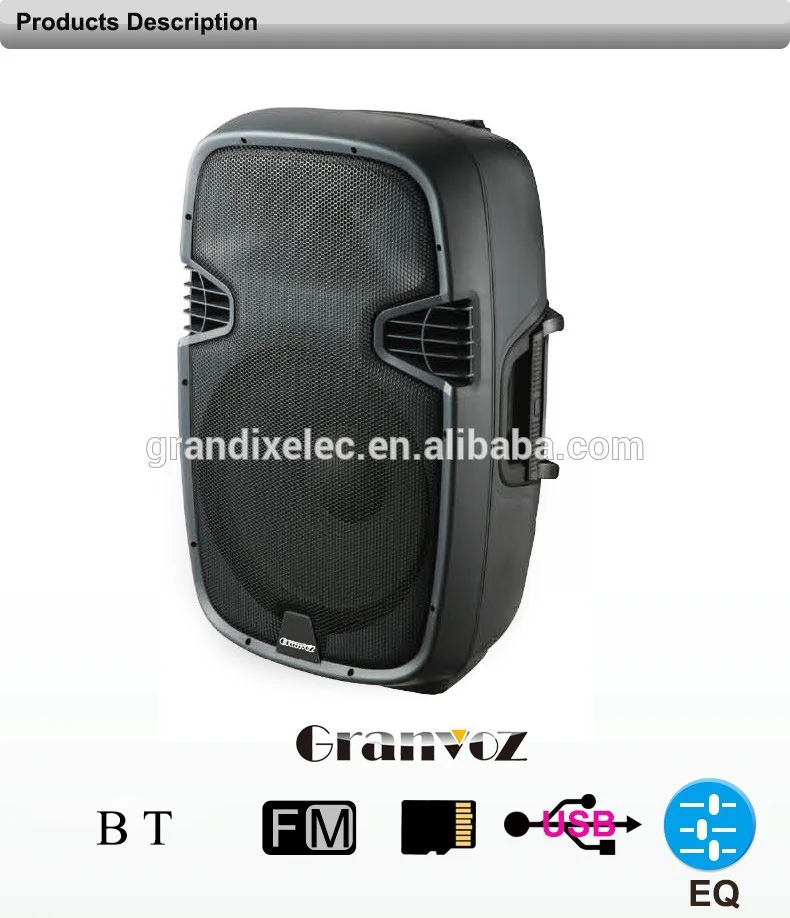 PAPJ-15AUC 15 inch portable wireless amplifier rechargeable speaker box - ANKUX.COM