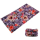 Popular Windproof 100% Polyester Tubular Elastic Flower Bandana