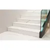 high glossy full body foshan carrara marble look floor stairs step tiles porcelain Carrara white ceramic step tiles