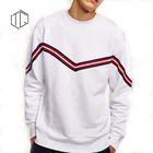 Street Wear Basic Crewneck Stitching Hoodie For Men