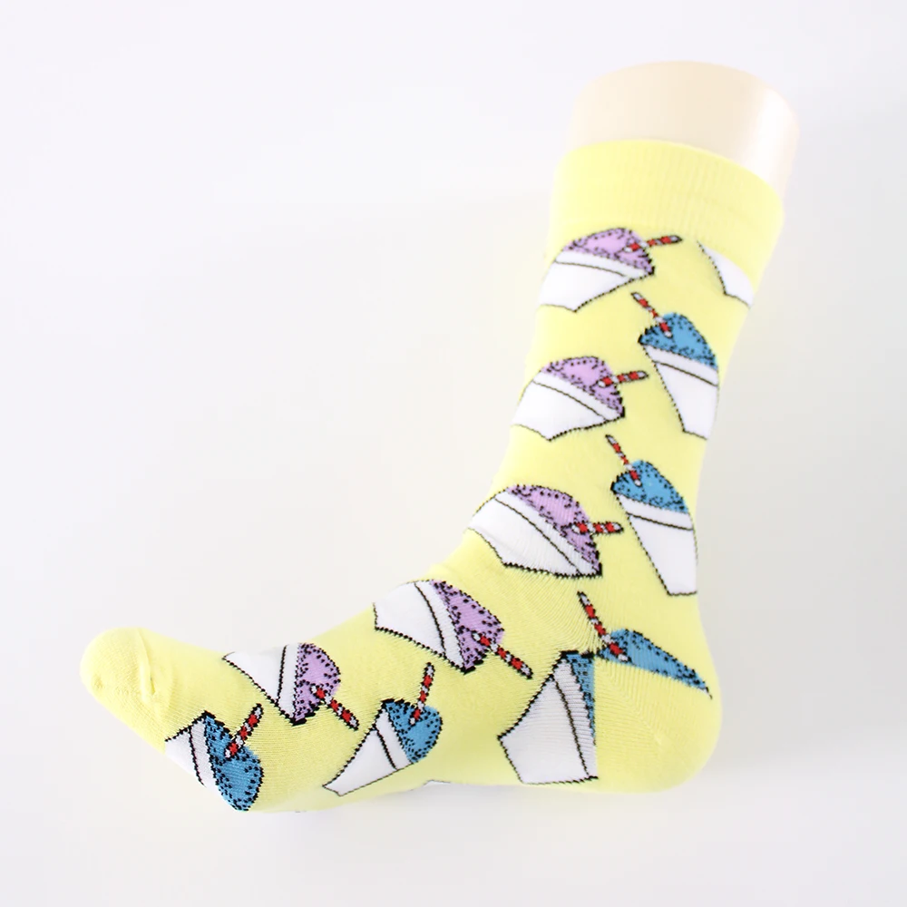 custom men 100 cotton socks colorful happy sock