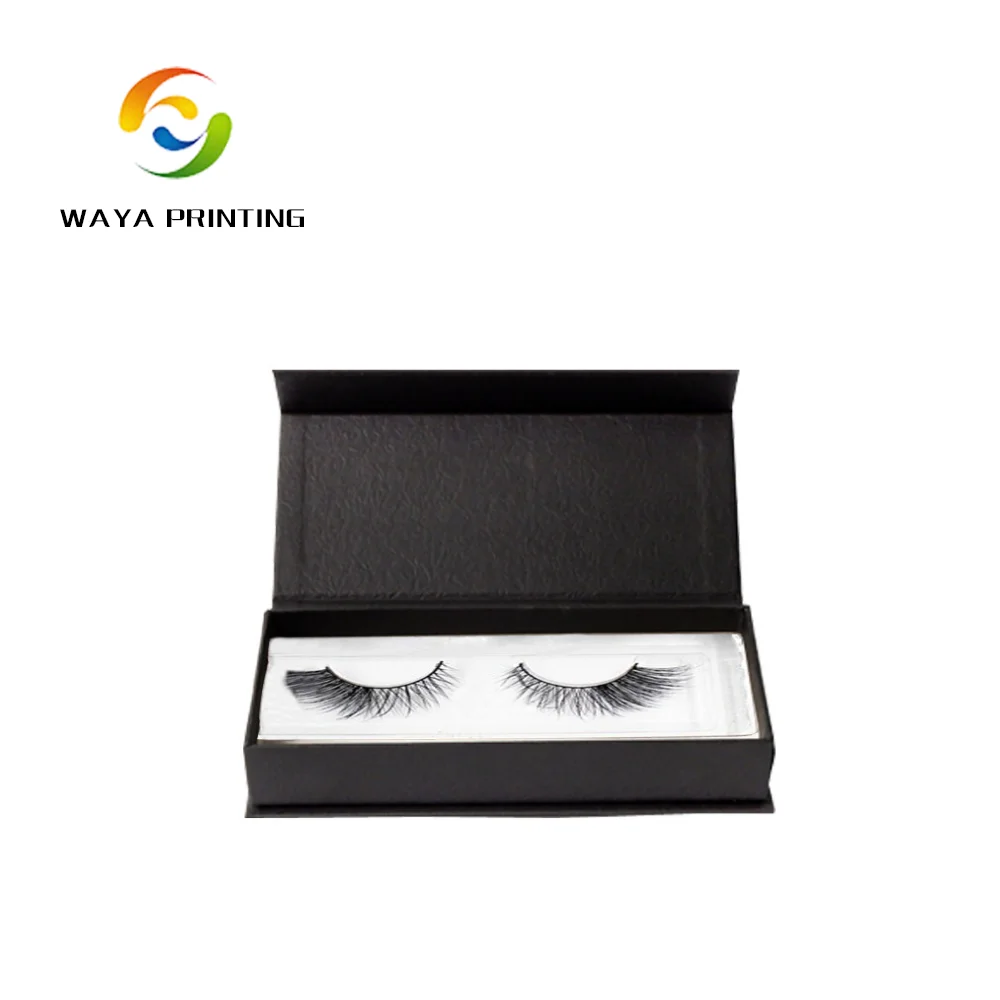 export black eyelash package gift boxes with magnetic lid