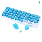New Pill Organizer 31 Days Monthly Plastic Pill Box With Pill Cutter