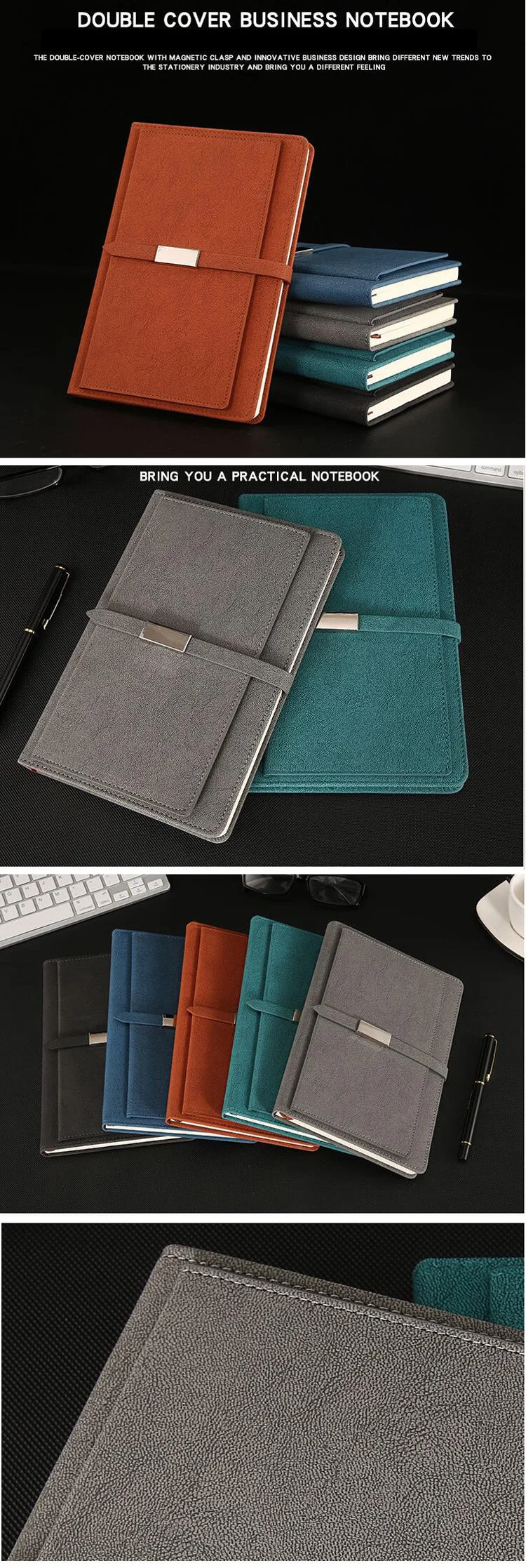 business gift set double cover notebook writing book agenda i