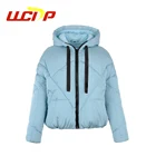 Hot selling fashion design eco friendly winter warm women puff coat jacket for lady