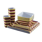 16pcs Square Melamine Dinnerware Set for Person