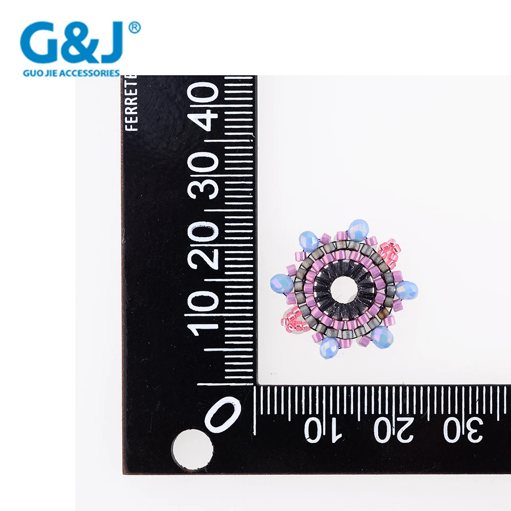 guojie brand new design colorful MGB women shoes glass pendant