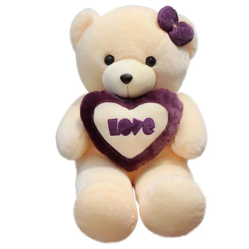 valentines day gift plush toy teddy bear with love heart