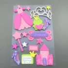 Eva Fun Foam Princess Sticker For Kids, 2 Designs Asst.