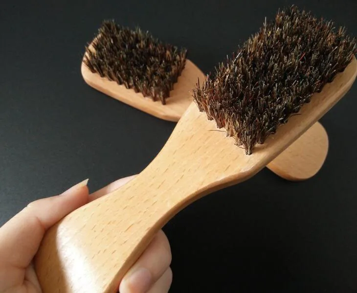 Wild Boar Bristle brush, beech brush with handle, male special beard brush, can engrave logo