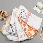 100% cotton woven dish cloth printed tea towels wholesale
