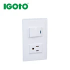 IGOTO brand One Way Switch + American Socket 2P+E