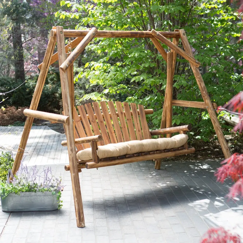 Swinging garden bench