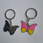 promotion butterfly keychain metal keyring metal key tag