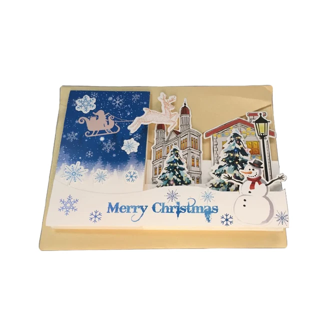 wholesale custom printing creative memorial christmas greeting
