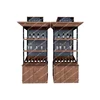 Customize wooden display bottle shelf wine whiskey rack