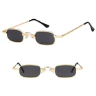 DLL6295 fashion retro metal steampunk narrow sunglasses men women sun glasses