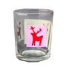 Linlang Shanghai Empty Glass Candle Cup With Reindeer Tealight Candle Holders