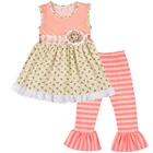 Children's Summer Clothes Cotton T-shirt+Flare Pants Boutique Clothing Set Girl Kids Clothes