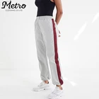 wholesale fashion custom sports blank side strip jogger pants