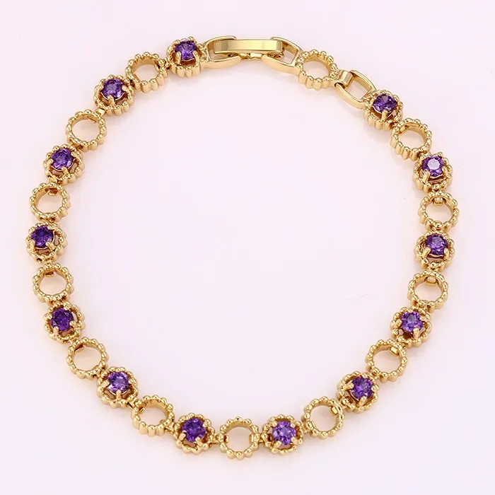72502  China wholesale Xuping High quality Beautiful 14k Gold Color Bracelet Women