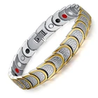 New Style Quantum Scalar Energy Pure Titanium Anti- radiation Gold Plated Charm Bracelet