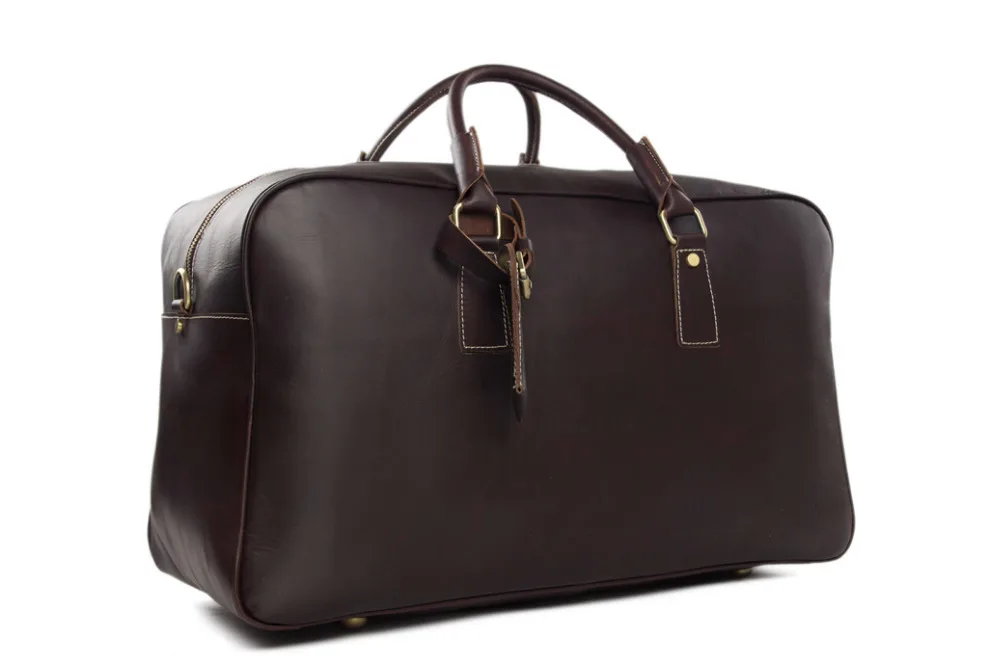 ROCKCOW Super Large Leather Travel Bag Leather Duffle Bag Laptop Weekender Bag Overnight Bag 2014 New Arrival 7156