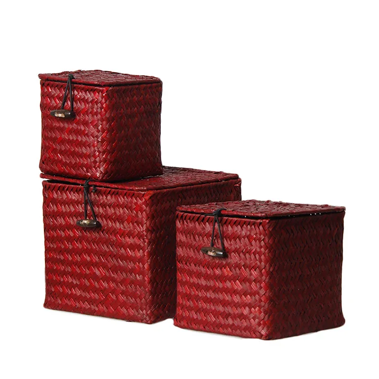 wholesale cheap handmade woven rectangular wicker basket
