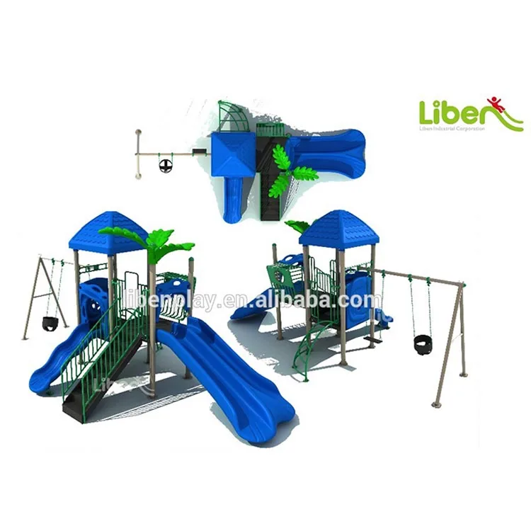 plastic outdoor swing and slide sets