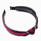 2019 New Arrival Wholesale Plastic Hairband Women Non Slip Korean Fabric Hairbands Hair Accessories