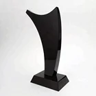 Elegant Unique Modern Crystal Black Trophy Business Gift