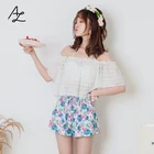 Angel Luna 2019 latest fashion bikini flower print swimwear with short pants