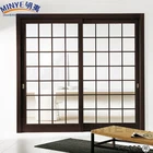 interior aluminum glass door partition wall aluminum door with grill design