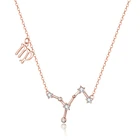 Fashion Virgo Jewelry Qings 925 Sterling Silver Rose Gold Plated Necklace For Girls