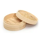 wholesale chinese mini bamboo food steamer basket with custom design