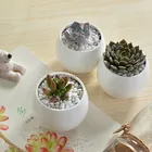 2 inch indoor mini white ceramic flower pot