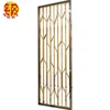 Stainless steel rose gold wall art hanging screens fashionable room divider designs living room partition