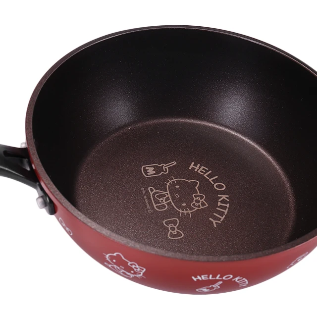 20cm Red Color Non-Stick Ceramic Coating IH Induction Gas Skillet /Frying Pan /Deep Fry Pan HC-FP6901
