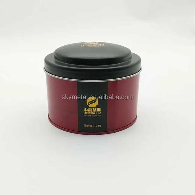 round shape chinese metal tin stainless steel tea gift tea caddy