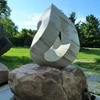 Outdoor Large Marble Stone Carved Modern Square Sculpture Abstract Art Sculpture