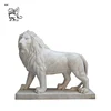 hot sale garden decorative hand carved white marble animal lion statue MASL-024