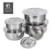 The cheapest price stainless steel guest pot set 14/18/22/26/30 CM 5 Blades Silver
