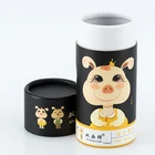 Custom printing paper tube cosmetic/cylinder packaging tube with crimping edge