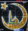 Outdoor ramadan decoration light moon and star led motif light IP65