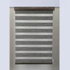 custom made wall bracket semi blackout roll up window zebra blind for smart home