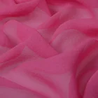pink high quality heavy 11color set solid dye plain 100% pure georgette chiffon silk fabric