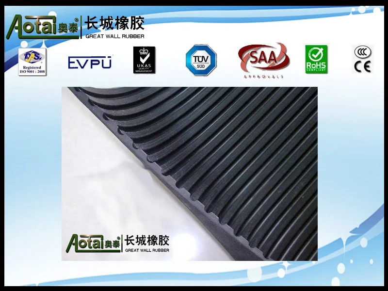 Composite ribbed insulation rubber sheet passed EU certification