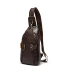 Accept Customization ODM OEM Men Shoulder Front Chest Bag Sling Leather With Pouch 9104