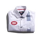 6-18 Month fashion infant long sleeve baby boy white shirt for toddler
