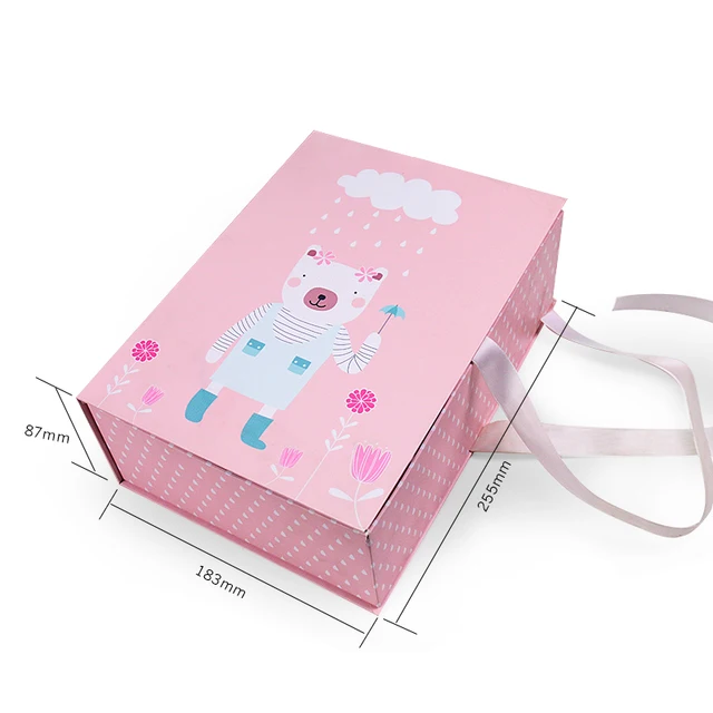 retail paper packaging drawer divide baby blanket gift set box